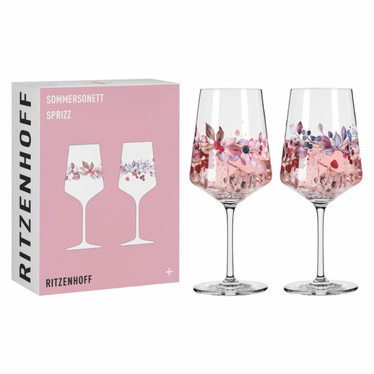 Ritzenhoff Aperitifglas 2er-Set Sommersonett F23, Carolin Oliveira, Kristallglas, 544 ml, 6011002