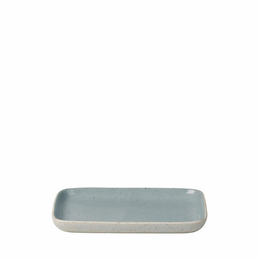 Blomus Snack Teller M Sablo Stone, Beilagenteller, Keramik, 13.5 x 10 cm, 64314