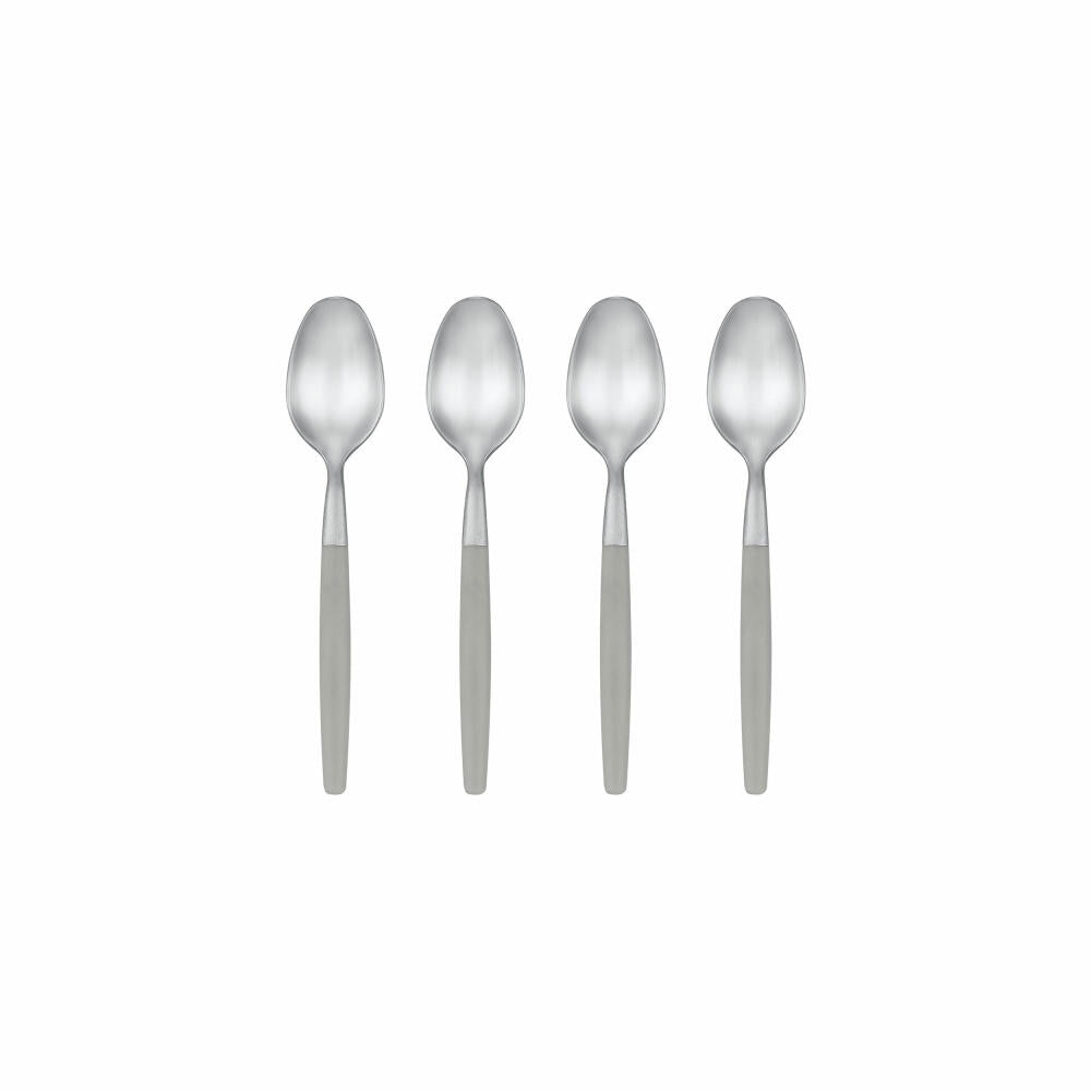 Blomus Set of 4 Espresso Spoons Maxime Mourning Dove, Stainless Steel, Plastic, 11 cm, 64352