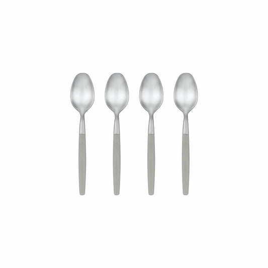 Blomus Set of 4 Espresso Spoons Maxime Mourning Dove, Stainless Steel, Plastic, 11 cm, 64352