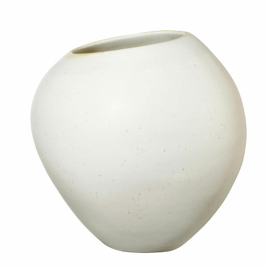 ASA Selection Vase Soft Shell, Dekovase, Blumenvase, Steingut, Weiß matt, 19.3 cm, 61002249