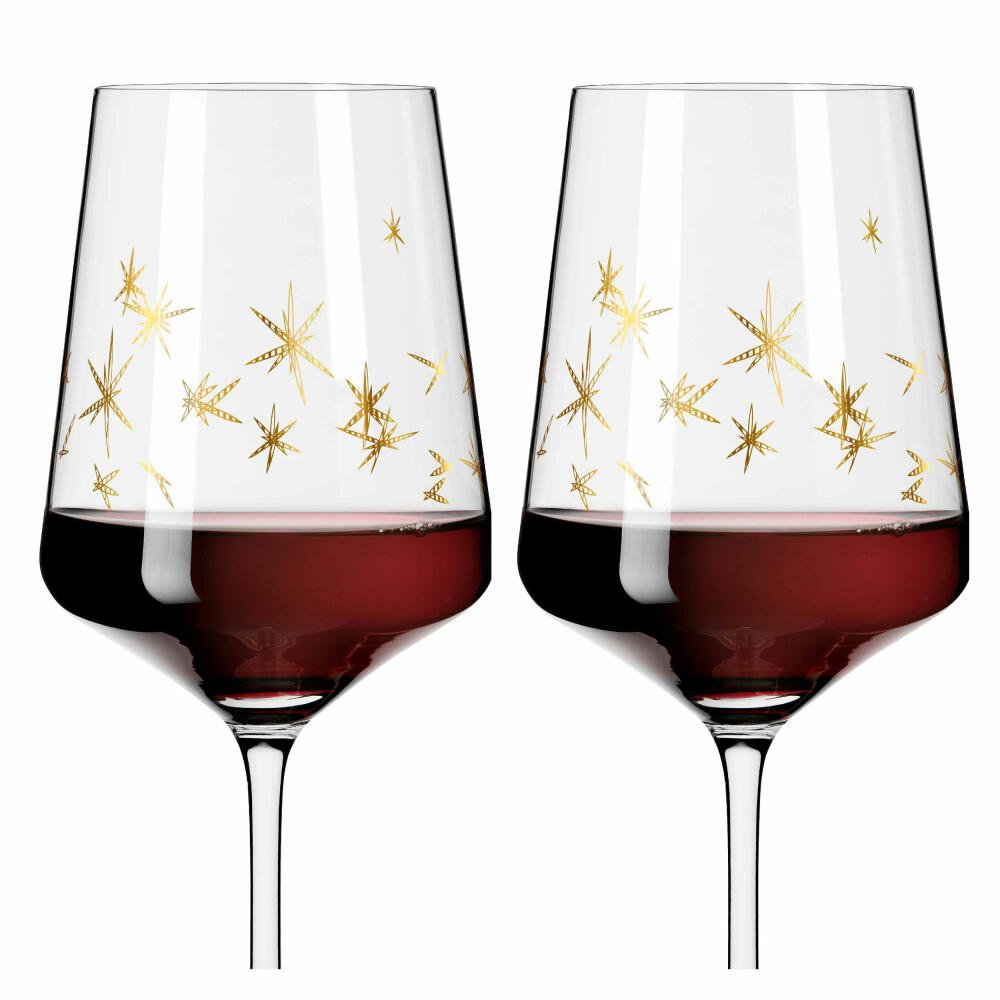 Ritzenhoff red wine glass set of 2 Celebration Deluxe 003, Romi Bohnenberg, crystal glass, 540 ml, 6141011