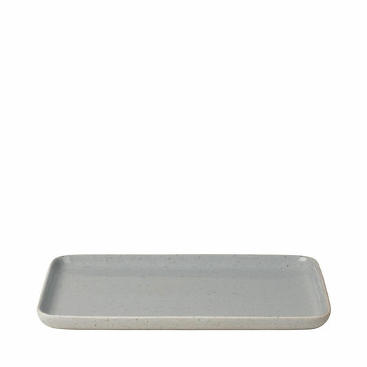 Blomus Snack Teller L Sablo Stone, Beilagenteller, Keramik, 21 x 15 cm, 64315