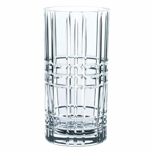 Nachtmann Square Longdrink, 4er Set, Longdrinkglas, Trinkglas, Kristallglas, 445 ml, 101049