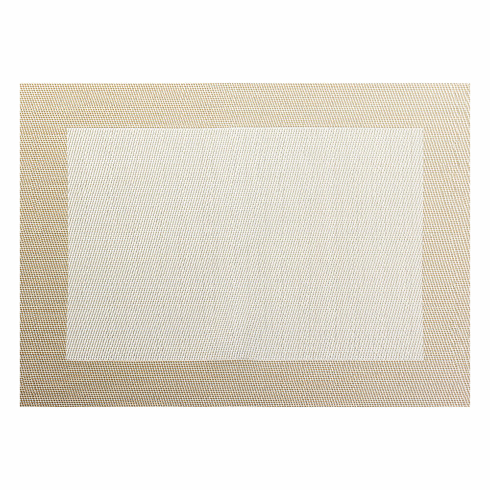 ASA Selection PVC Tischset mit Gewebtem Rand, Platzdeckchen, Platzset, PVC, Beige, B 33 cm, 78052076