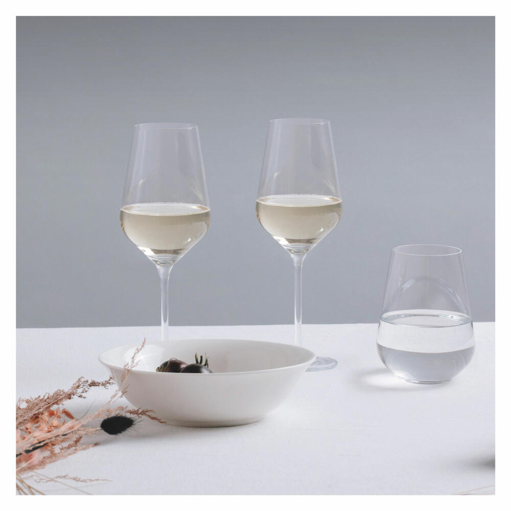 Ritzenhoff white wine and water glass set 12-piece, light white Aurelie 002, Nadine Niggemeier, crystal glass, 400 ml, 6111012