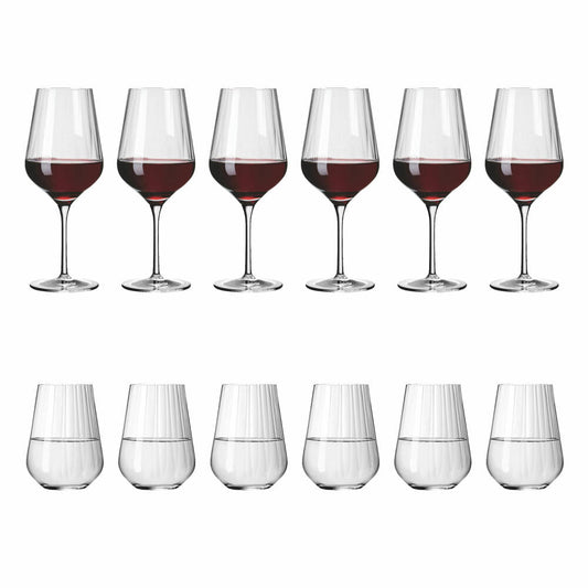 Ritzenhoff Rotwein- Und Wasserglas-Set 12-tlg. Sternschliff 001, Kristallglas, 570 ml, 6111009