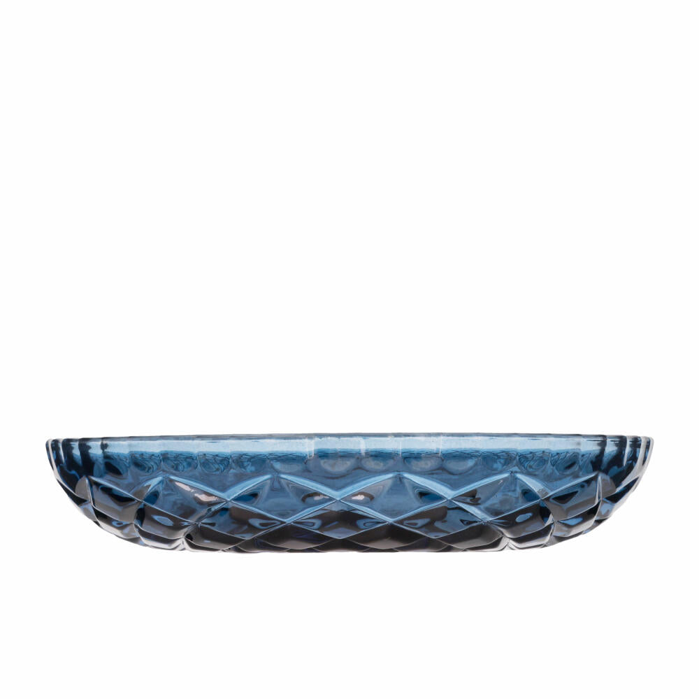 Lyngby Glas Teller Sorrento 4er Set, Dessertteller, Glas, Blau, 16 cm, – Ambiente3000