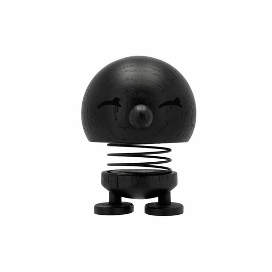 Hoptimist decorative figure Bimble M Black Stained Oak, wobbling figure, oak wood, black, 9.5 cm, 26987