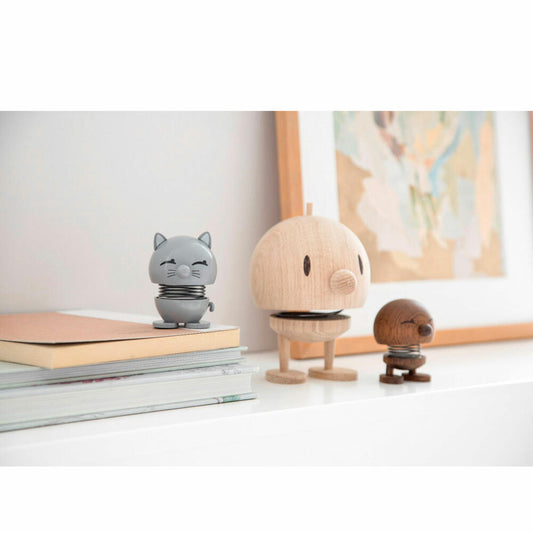 Hoptimist decorative figure Bimble L Raw Oak, wobbling figure, oak wood, light brown, 14 cm, 27553