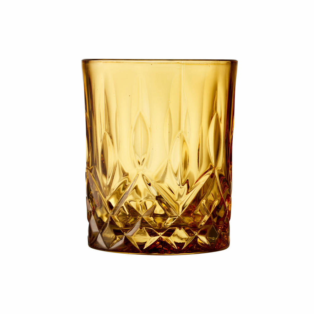 Lyngby glass whiskey glass Sorrento set of 4, tumbler, glass, amber, 320 ml, 27735