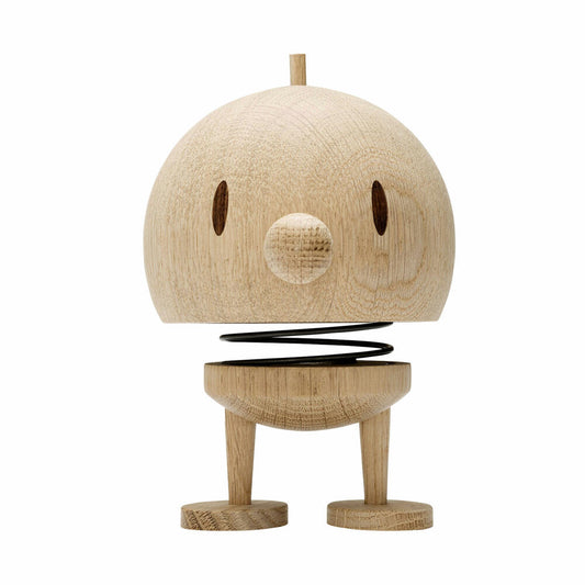 Hoptimist Dekofigur Bumble L Raw Oak, Wackelfigur, Eichenholz, Hellbraun, 15 cm, 27554