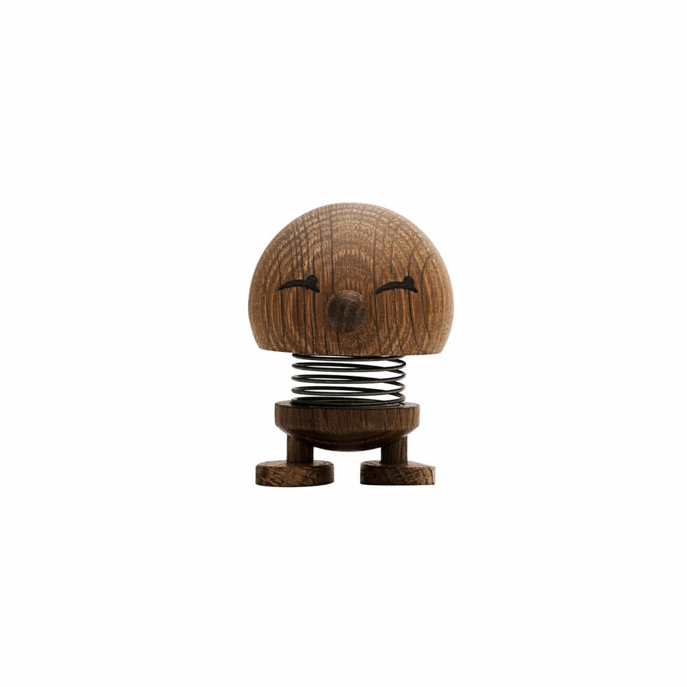 Hoptimist decorative figure Bimble S Smoked Oak, wobbling figure, oak wood, dark brown, 6.8 cm, 27555