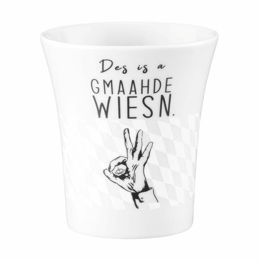 Seltmann Weiden Diva Becher Gmaahde Wiesn, Kaffeebecher, Teetasse, Tasse, Porzellan, 400 ml, 001.771943