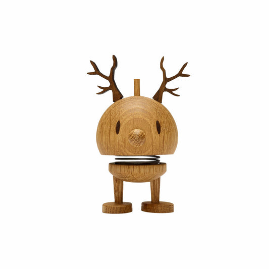 Hoptimist Dekofigur Reindeer Bumble S Oak, Wackelfigur, Rentier, Eichenholz, Braun, 7.8 cm, 28050