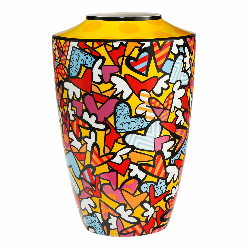 Goebel Vase Romero Britto - All we need is Love, decorative vase, porcelain, colorful, 41 cm, 66452601