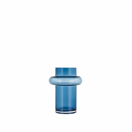 Lyngby Glas Vase Tube, Dekovase, Blumenvase, Glas, Dark Blue, 20 cm, 23560