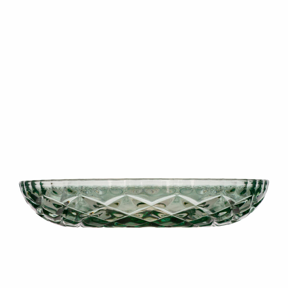 Lyngby Glass Plate Sorrento Set of 4, Dessert Plate, Glass, Green, 16 cm, 27797