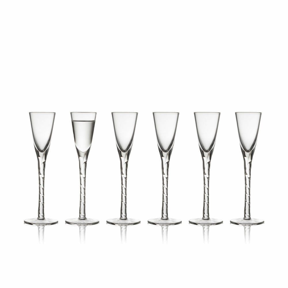 Lyngby Glas shot glass Paris set of 6, stemmed glasses, glass, clear, 25 ml, 27590