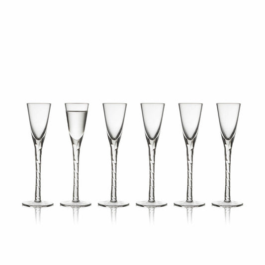 Lyngby Glas Schnapsglas Paris 6er Set, Stielgläser, Glas, Klar, 25 ml, 27590