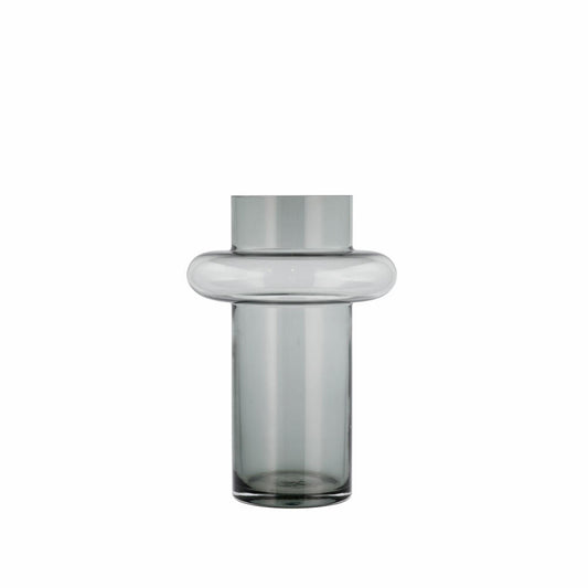 Lyngby Glas Vase Tube, längliche Dekovase, Blumenvase, Glas, Smoke, 30 cm, 23577