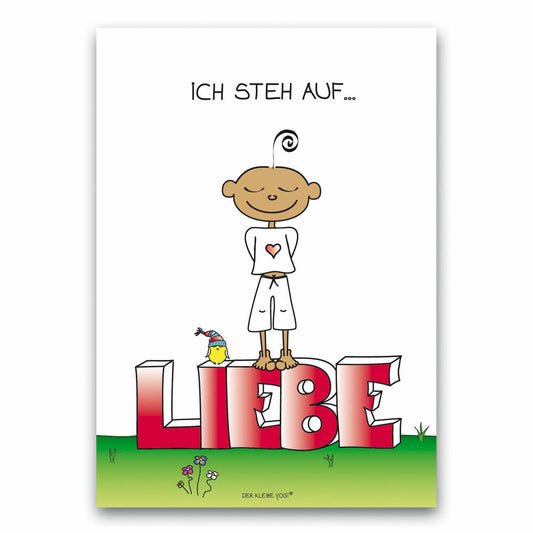 Goebel Postkarte Der kleine Yogi - Ich steh auf Liebe, Grußkarte, Papier/Pappe, Bunt, 1 Stück, 54102411