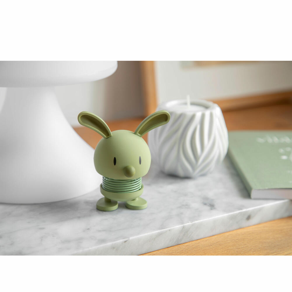 Hoptimist Dekofigur Soft Bunny S Olive, Hase, Wackelfigur, Kunststoff, 9 cm, 28041
