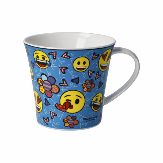 Goebel Coffee-/Tea Mug Emoji by BRITTO - Always Happy, Tasse, Becher, Fine Bone China, Bunt, 100 ml, 66460391