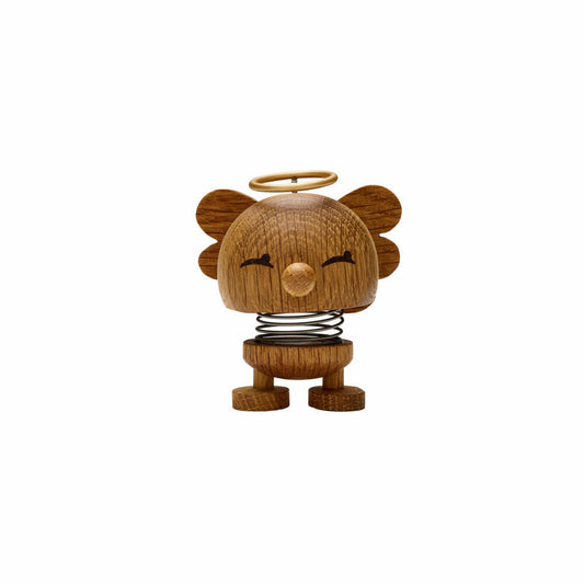 Hoptimist decorative figure Angel Bimble S Oak, angel, wobbling figure, oak wood, brown, 7.1 cm, 27175