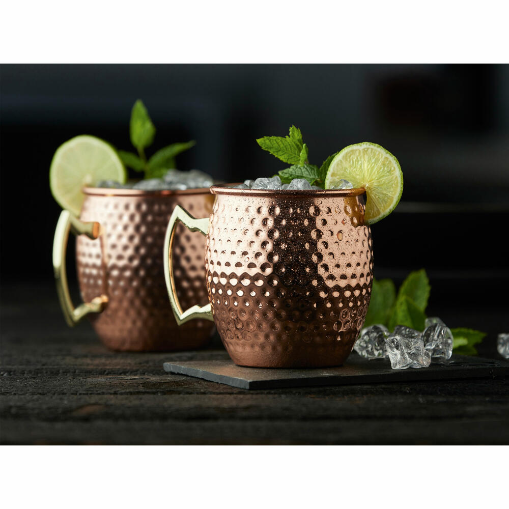 Lyngby Glas Moscow Mule Jug Copper Set of 2, Copper, Steel, Copper, 550 ml, 24691