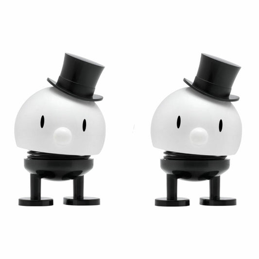 Hoptimist Groom & Groom Paar Small, Wackelfigur, Wackel Figur, Dekoidee, Kunststoff, Weiß / Schwarz, 6.5 cm, 26137