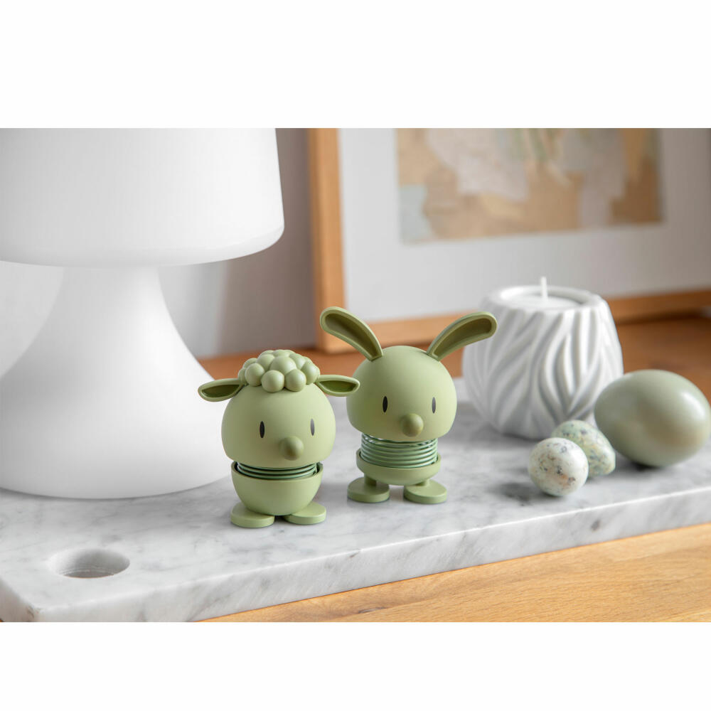 Hoptimist Dekofigur Soft Bunny S Olive, Hase, Wackelfigur, Kunststoff, 9 cm, 28041
