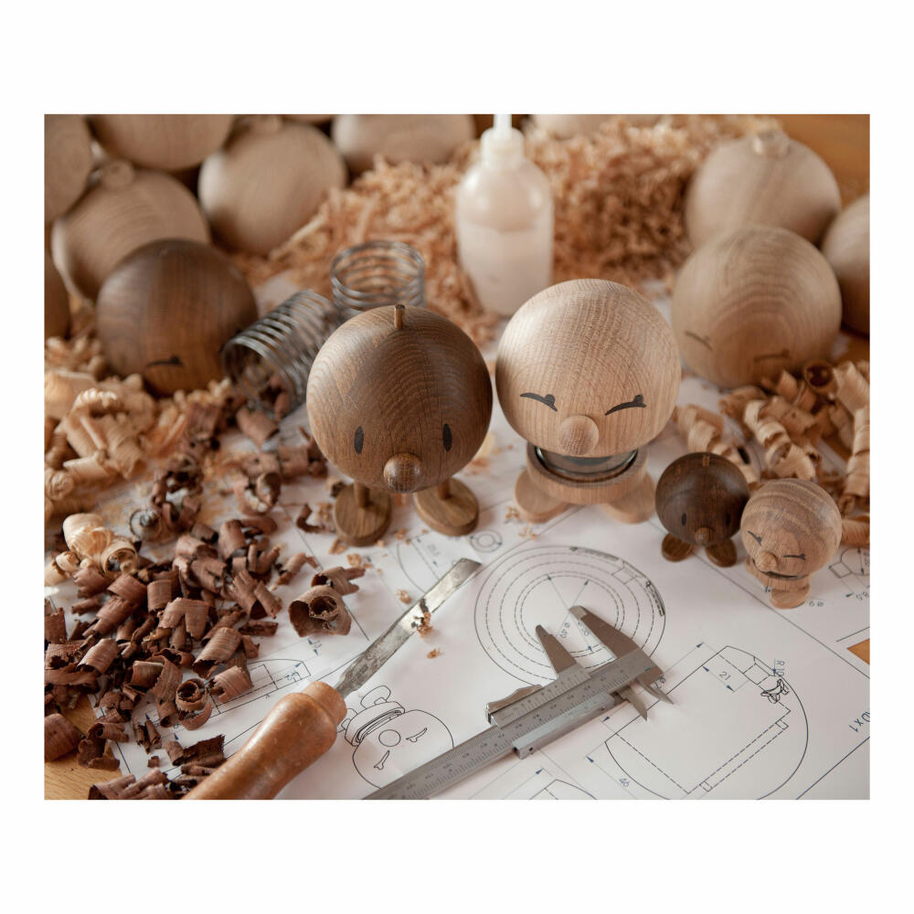 Hoptimist Dekofigur Bumble S Smoked Oak, Wackelfigur, Eichenholz, Dunkelbraun, 6.8 cm, 27556