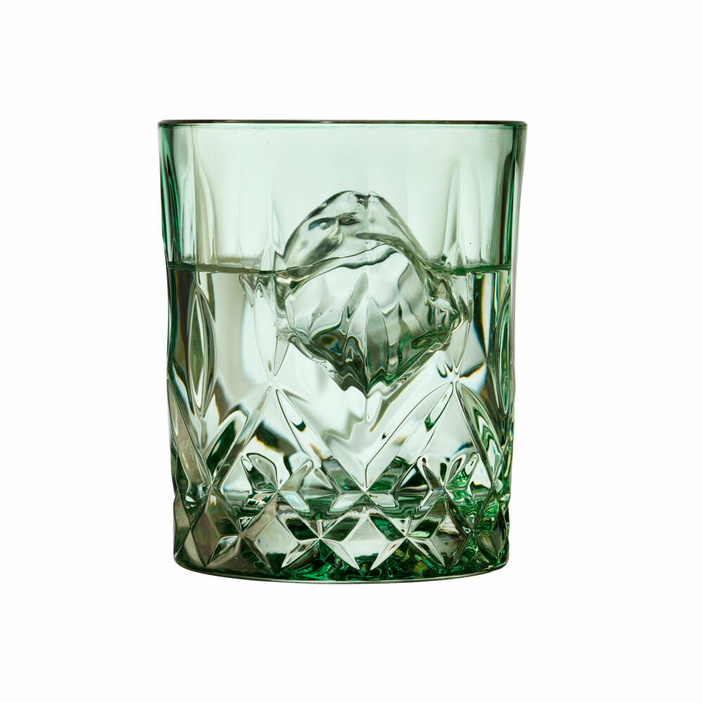 Lyngby Glas Whiskyglas Sorrento 4er Set, Tumbler, Glas, Grün, 320 ml, 27730