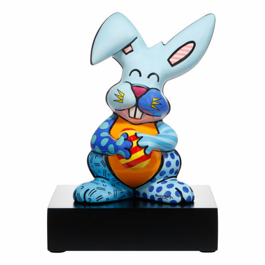 Goebel Figur Romero Britto - Blue Rabbit, Dekofigur, Hase, Pop Art, Porzellan, Bunt, 32 cm, 66452901
