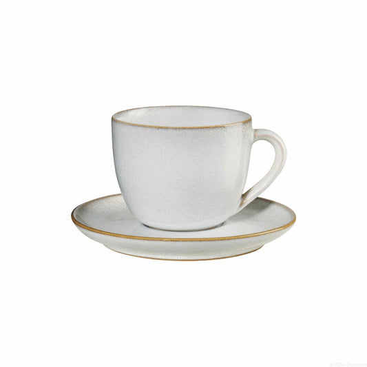 ASA Selection saisons Cappuccino cup with bottom sand, coffee cup, cappuccino cup, coffee, stoneware, nude, 230 ml, 27130107