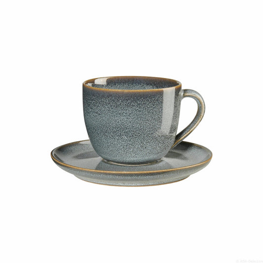 ASA Selection saisons Cappuccino cup with bottom denim, coffee cup, cappuccino cup, coffee, stoneware, blue, 230 ml, 27130118