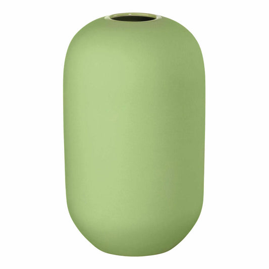 ASA Selection Smoothie Vase, Raumdekoration, Blumenvase, Feinsteinzeug, Apple Green, H 13 cm, 2551434