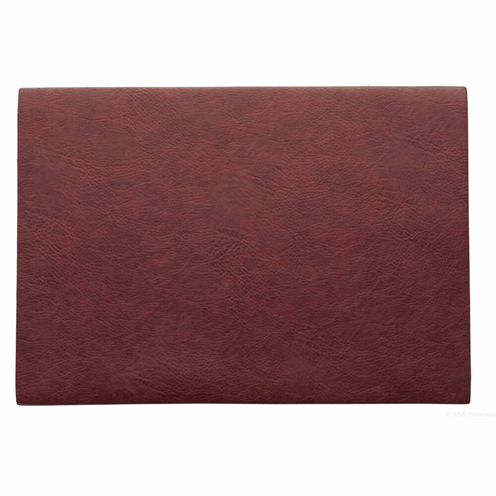 ASA Selection vegan leather Tischset Rosewood, Platzmatte, Platzdeckchen, Untersetzer, PU Lederoptik, Rot, 78301076