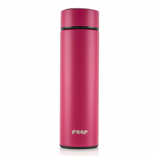 reer ColourDesign stainless steel insulated bottle, insulated bottle, thermos flask, insulated bottle, berry red, 450 ml, 90014