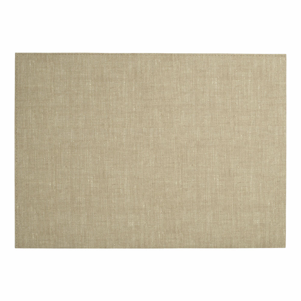 ASA Selection linen optic Tischset, Platzset, Platzdecke, Platzmatte, Untersetzer, PVC / Polyester, 46 x 33 cm, Oat / Nude, 78500076