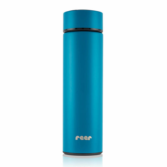 reer ColourDesign stainless steel insulated bottle, insulated bottle, thermos flask, insulated bottle, petrol blue, 450 ml, 90013