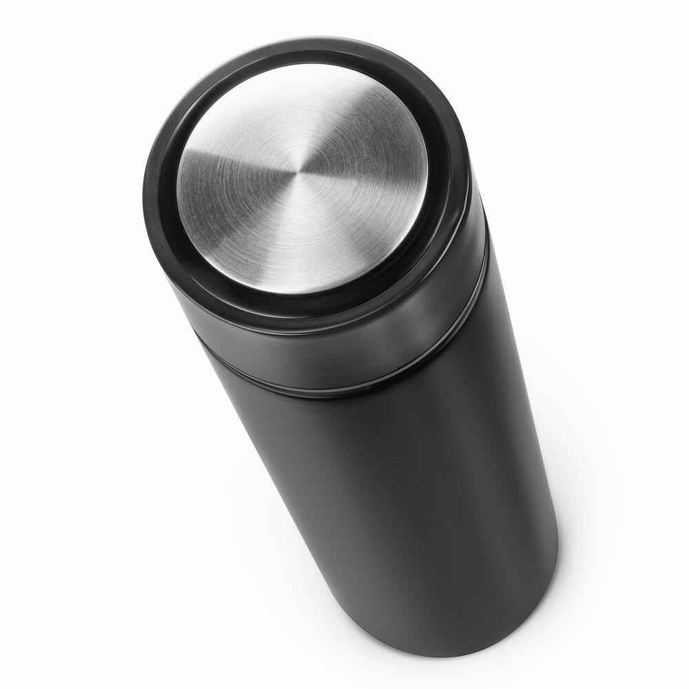 reer ColourDesign stainless steel insulated bottle, insulated bottle, thermos flask, insulated bottle, black, 450 ml, 90011