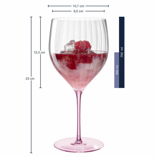 Leonardo Cocktailglas Poesia, Cocktail Glas, Aperolglas, Weinglas, Kristallglas, Rose, 300 ml, 022378