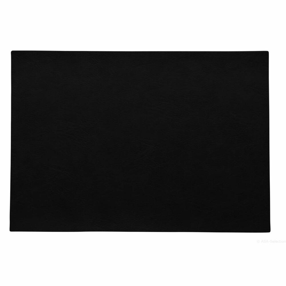 ASA Selection vegan leather Tischset Black, Platzmatte, Platzdeckchen, Untersetzer, PU Lederoptik, Schwarz, 78314076