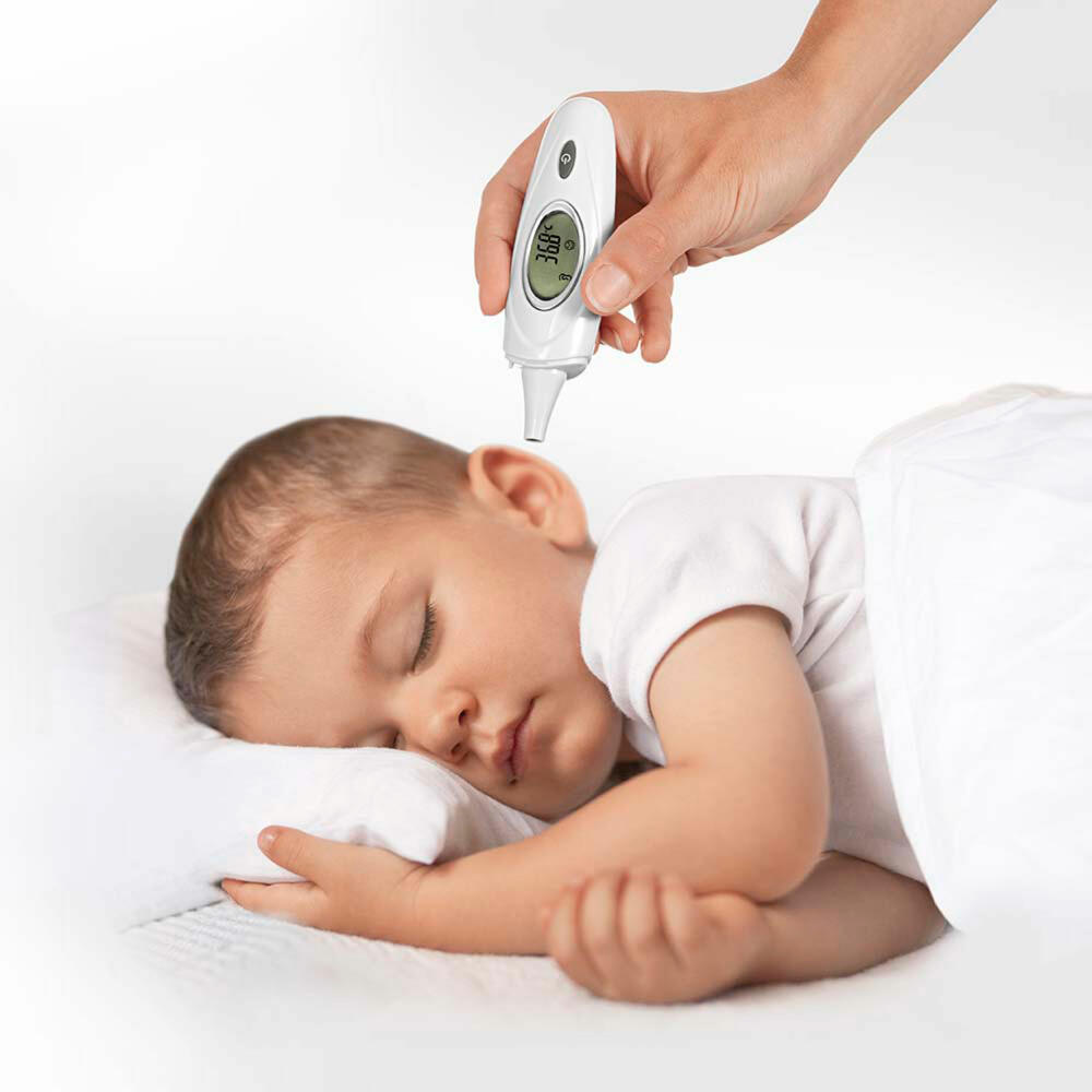 reer Skintemp 3in1 Infrarot-Thermometer, Digitales Fieberthermometer, Fieber Messgerät, für Babys und Erwachsene, 98020