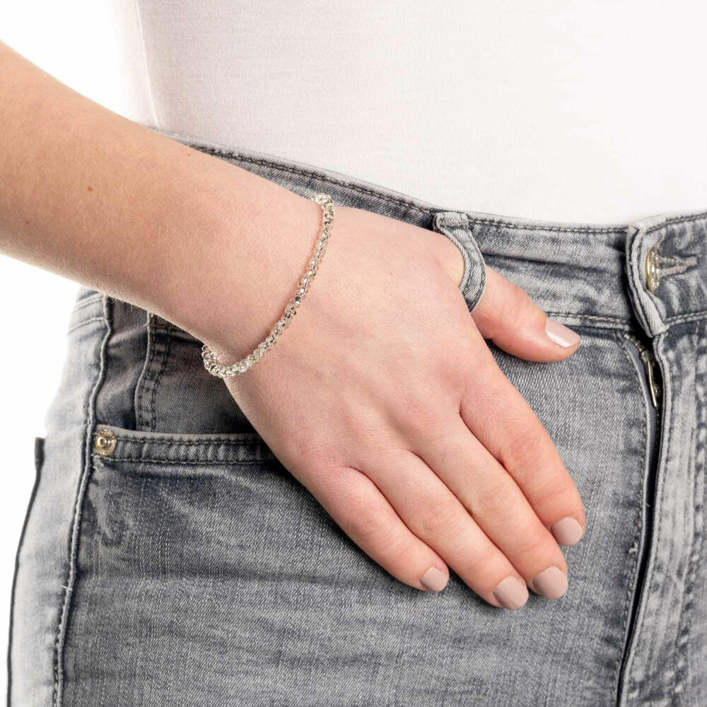 Leonardo Jewels Bracelet Milly, Jewelry Bracelet, Stainless Steel, Clear, 022493