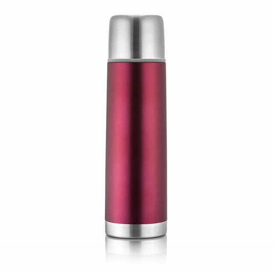 reer Colour stainless steel insulated bottle, insulated bottle, thermos flask, insulated bottle, berry red, 500 ml, 90504