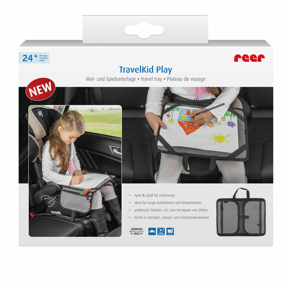 reer TravelKid Play painting and play mat, travel table, play table, car, children, mat, 86091