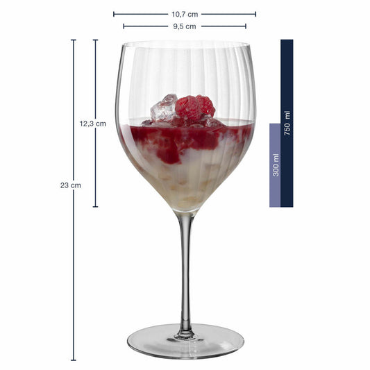 Leonardo Cocktailglas Poesia, Cocktail Glas, Aperolglas, Weinglas, Kristallglas, Grau, 300 ml, 022382